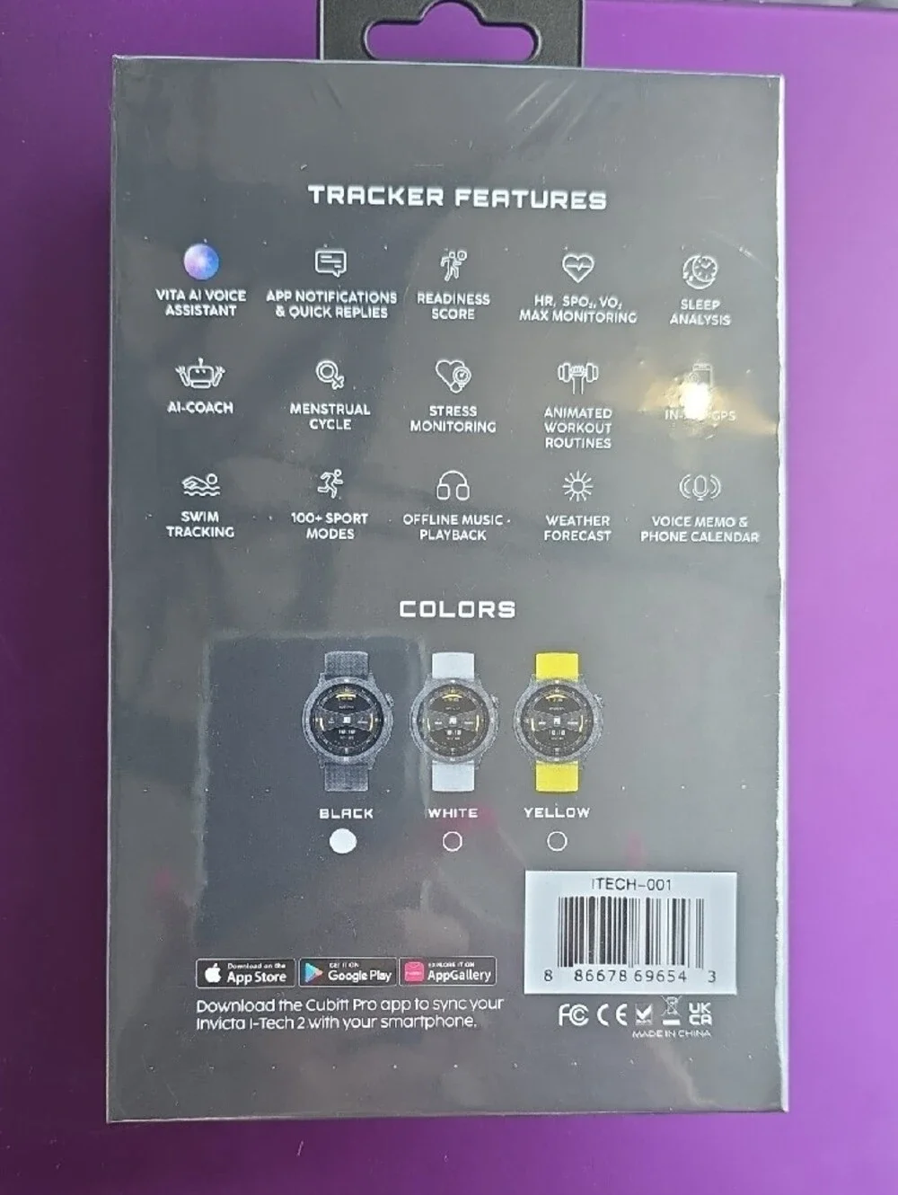 167. Invicta I-TECH 2 Smartwatch - Black with Yellow Accents